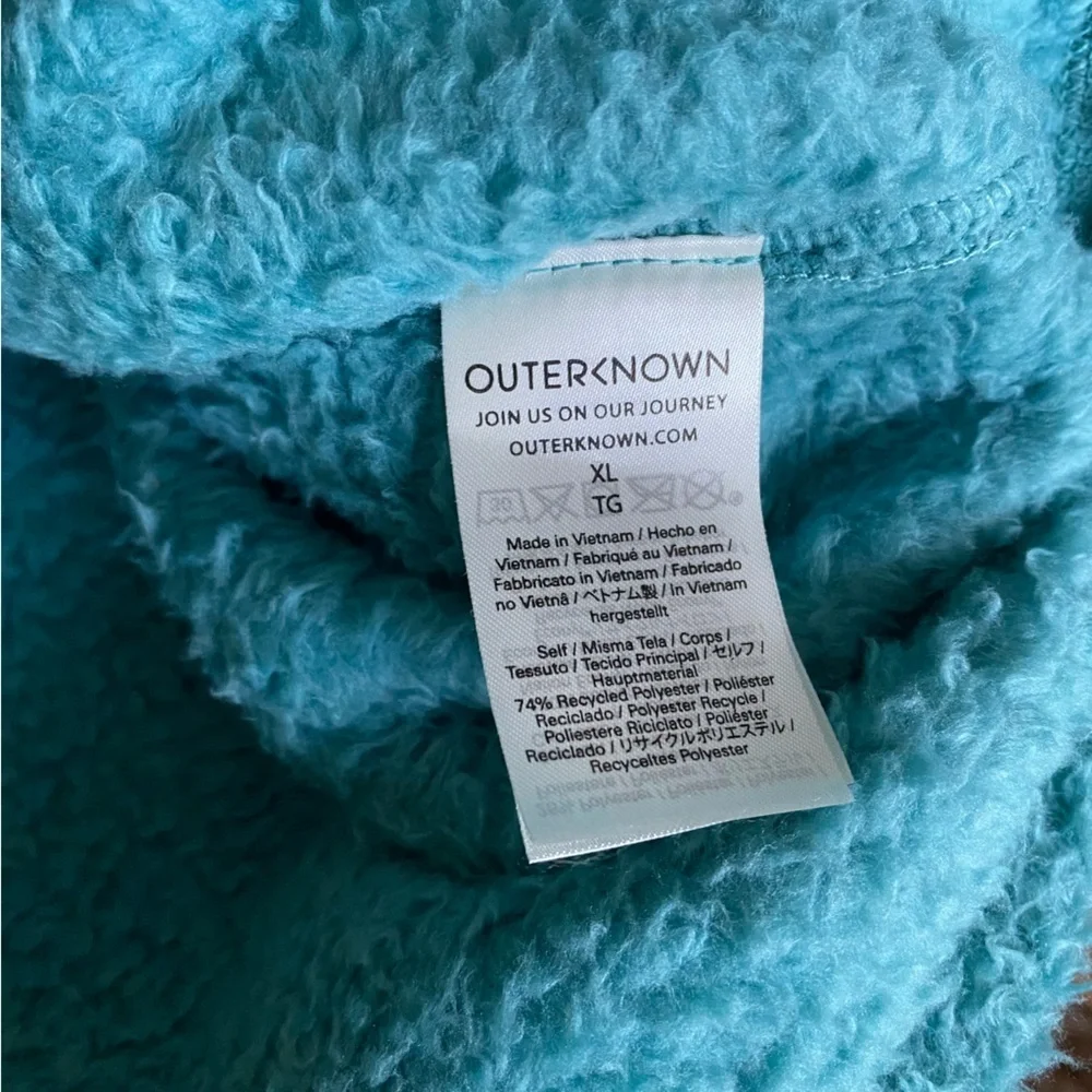 Outerknown Blue Skyline Half Zip Fleece Popover Jacket XL